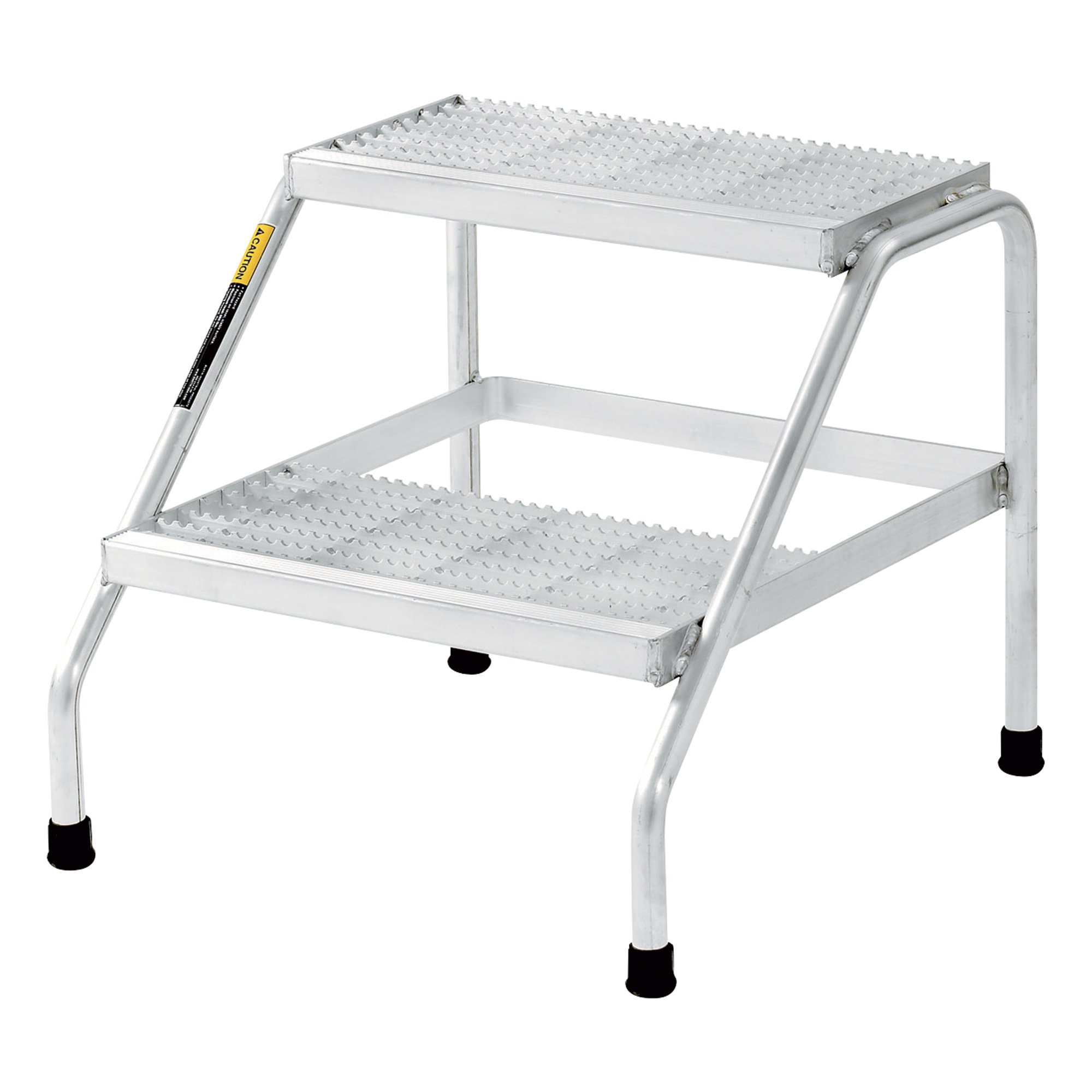 Bustin 2-Step Aluminum Service Platform — Pre-Assembled, 23 in. W x 23 in. D x 20 in. H, Model# DE0102